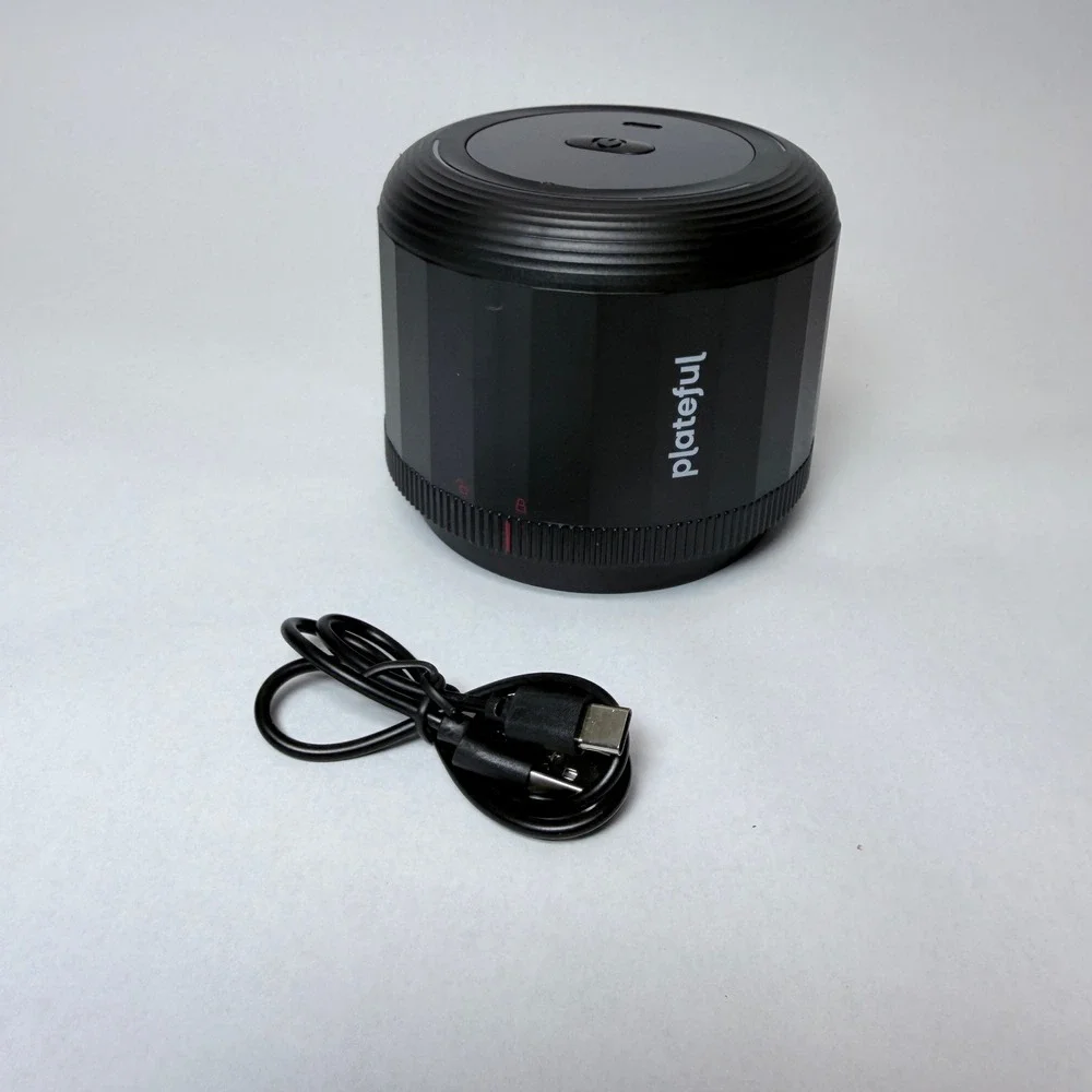 Plateful Electric Mason Jar Vacuum Sealer Black USB-C Rechargeable LED Display